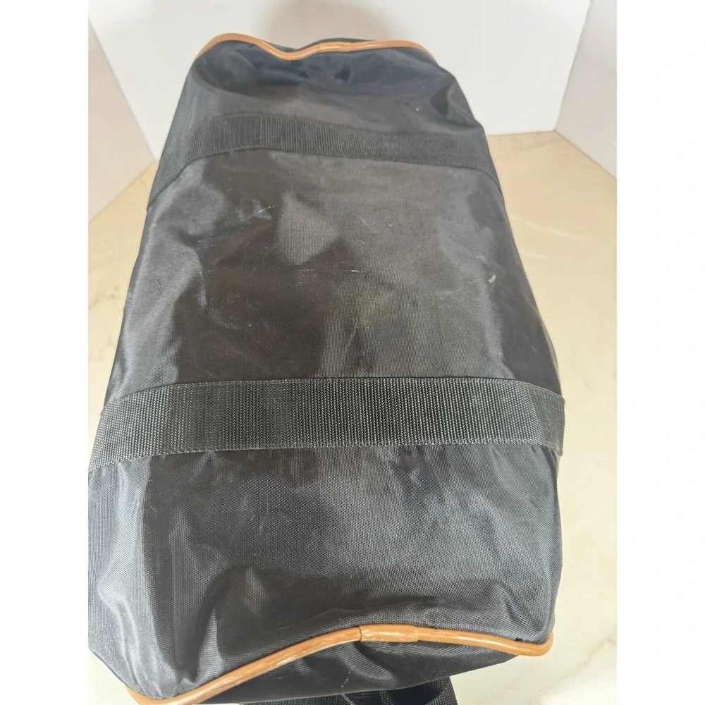 Vintage Pierre Cardin Vintage Duffel Bag Black Nylon Travel Gym Carry On